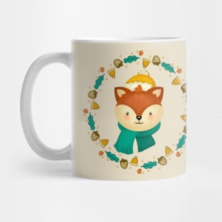 Christmas Fox Wreath Mug